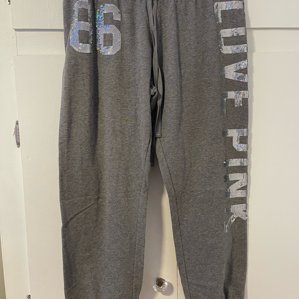 VS Pink Sequin Joggers